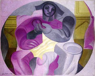 Juan Gris Arlequin assis reproduction-de-tableau