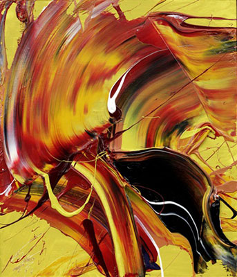 Kazuo Shiraga Flamme sacrée reproduction-de-tableau