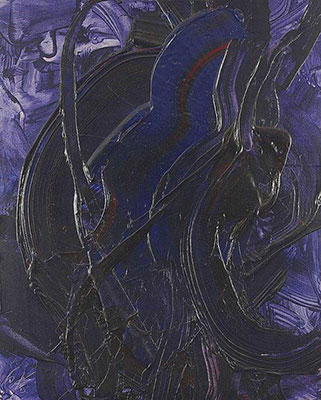 Kazuo Shiraga Tomomori Jusui (Flamme bleue Fudo) reproduction-de-tableau