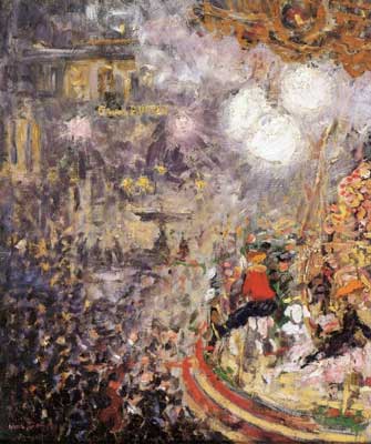 Kees van Dongen Carrousel, place Pigalle reproduction-de-tableau