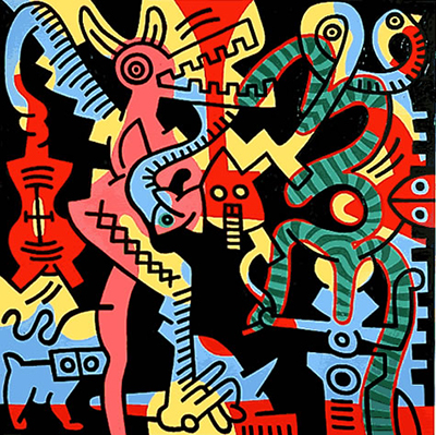 Keith Haring Maman. reproduction-de-tableau