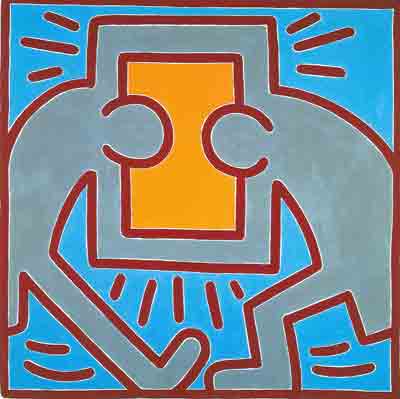 Keith Haring Non incliné n ° 2 reproduction-de-tableau