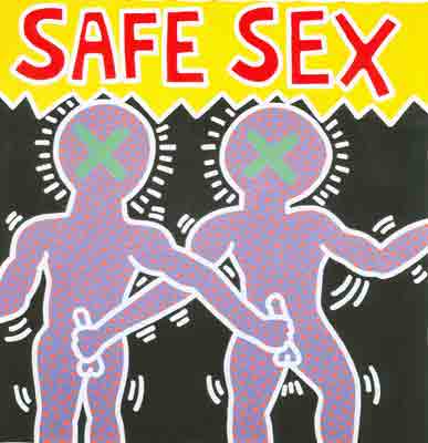 Keith Haring Relations sexuelles sans risque reproduction-de-tableau