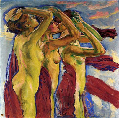 Koloman Moser Les trois Grâces reproduction-de-tableau