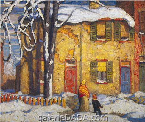 Lawren Harris Vieilles maisons Toronto hiver reproduction-de-tableau