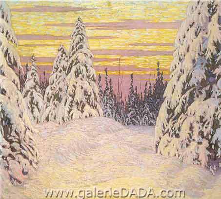 Lawren Harris épinette et neige Nord de l'Ontario reproduction-de-tableau