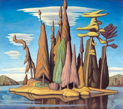 Lawren Harris île du Nord II reproduction-de-tableau