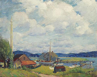 Leon Kroll Le long de la côte reproduction-de-tableau