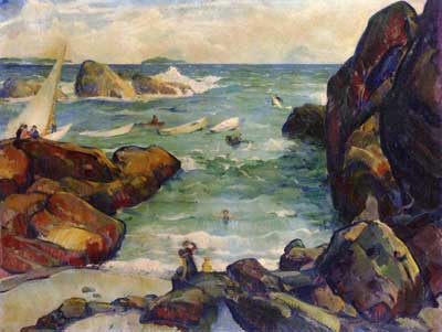 Leon Kroll Paysage maritime reproduction-de-tableau