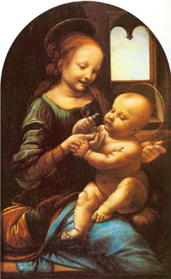 Leonardo Da Vinci La Madone de Benois reproduction-de-tableau