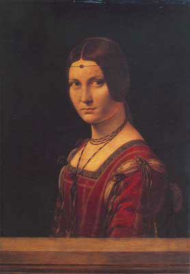 Leonardo Da Vinci Portrait d'une jeune femme reproduction-de-tableau