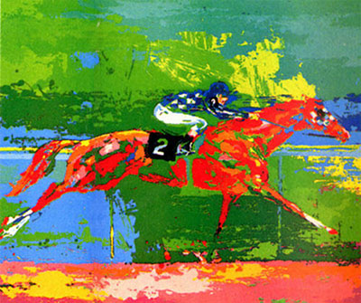 Leroy Neiman Big Red Secretariat reproduction-de-tableau