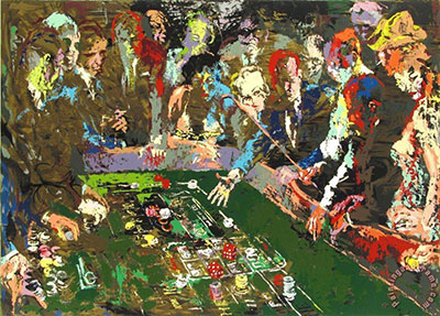 Leroy Neiman Las Vegas Craps reproduction-de-tableau