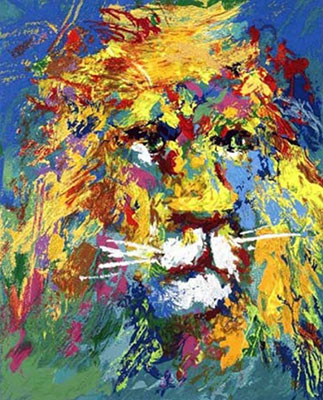 Leroy Neiman Lion et Lioness reproduction-de-tableau