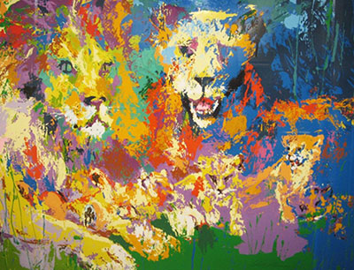 Leroy Neiman Lions Pride reproduction-de-tableau