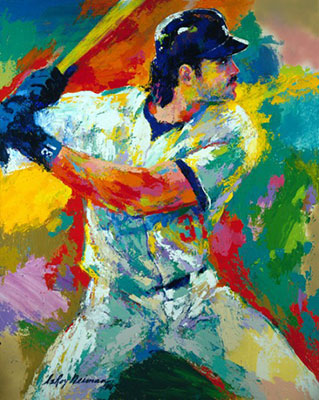 Leroy Neiman Mike Piazza reproduction-de-tableau