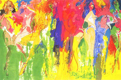 Leroy Neiman Panteras reproduction-de-tableau