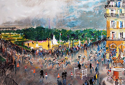 Leroy Neiman Tour de France reproduction-de-tableau