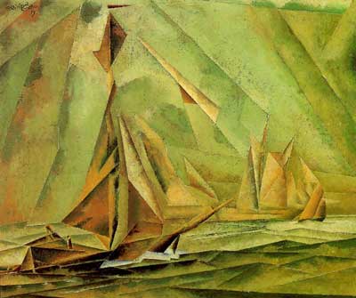 Lyonel Feininger Barcos reproduction-de-tableau