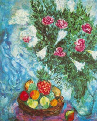 Marc Chagall Fruits et fleurs reproduction-de-tableau