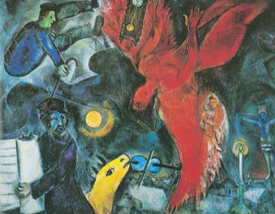 Marc Chagall L'Ange qui tombe reproduction-de-tableau