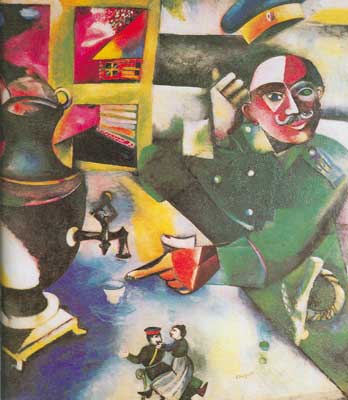 Marc Chagall Le soldat boit reproduction-de-tableau