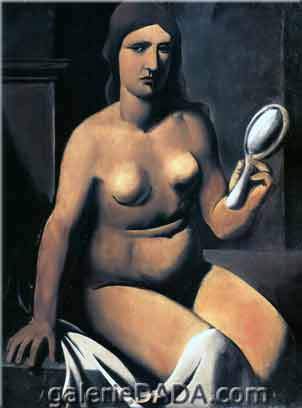 Mario Sironi Nu avec miroir reproduction-de-tableau