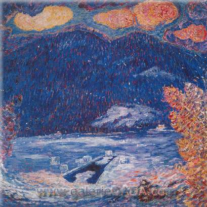 Marsden Hartley Le trou de glace Maine reproduction-de-tableau