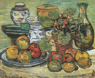 Maurice Prendergast Nature morte avec des pommes reproduction-de-tableau