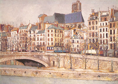 Maurice Utrillo église Saint-Gervais. Paris reproduction-de-tableau