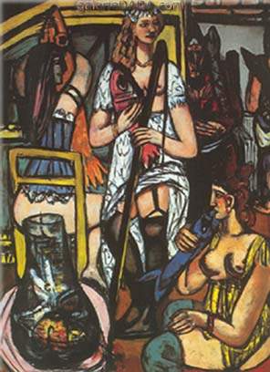 Max Beckmann Femme pêcheur reproduction-de-tableau