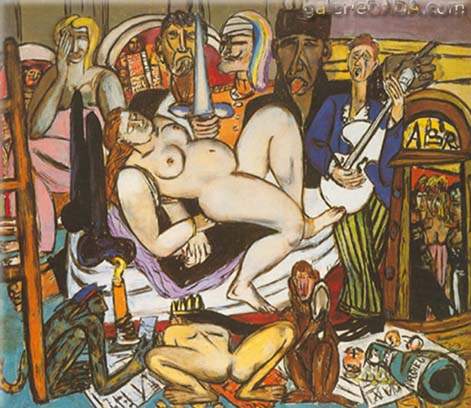 Max Beckmann La ville reproduction-de-tableau