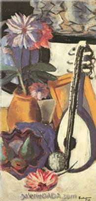 Max Beckmann Nature morte des fleurs avec miroir reproduction-de-tableau