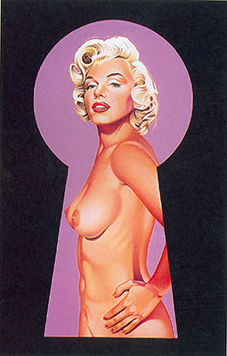 Mel Ramos Peek-a-boo Marilyn reproduction-de-tableau