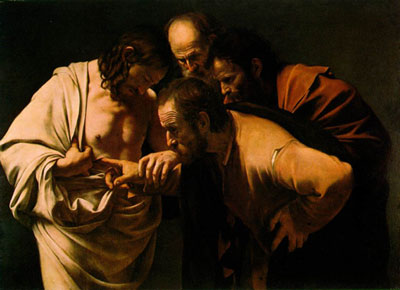 Michelangelo Caravaggio Le doute de saint Thomas reproduction-de-tableau