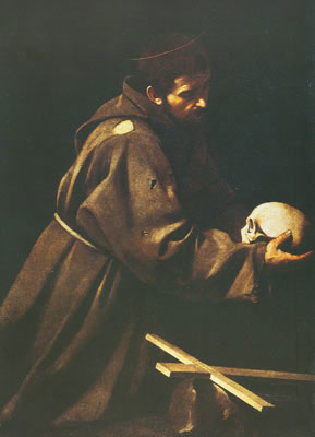 Michelangelo Caravaggio Saint François 2 reproduction-de-tableau