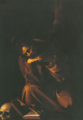 Michelangelo Caravaggio Saint François reproduction-de-tableau