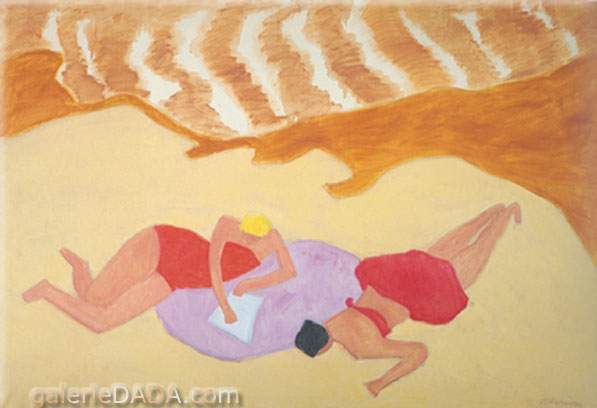 Milton Avery Baigneurs au bord de la mer reproduction-de-tableau