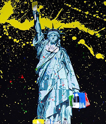 Mr Brainwash Statue de la liberté reproduction-de-tableau