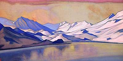 Nicholas Roerich Le lac des montagnes. Col Baralacha reproduction-de-tableau