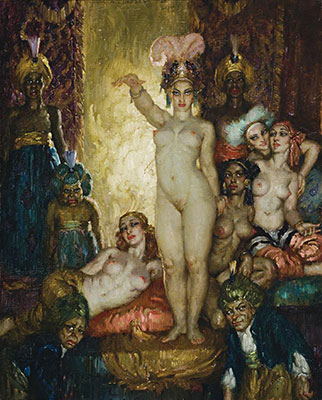 Norman Lindsay Incantation reproduction-de-tableau