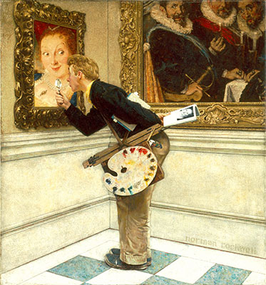 Norman Rockwell Le critique d'art reproduction-de-tableau