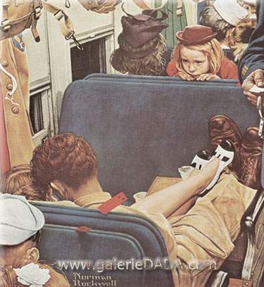 Norman Rockwell Le Voyeur reproduction-de-tableau