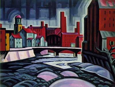 Oscar Bluemner Centre Paterson reproduction-de-tableau