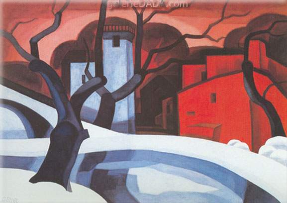 Oscar Bluemner Rouge et blanc reproduction-de-tableau