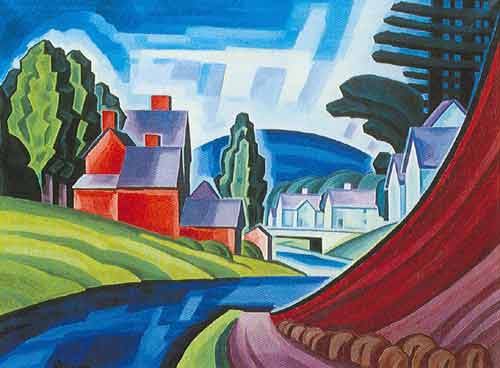 Oscar Bluemner Space motive a N.J. Valley reproduction-de-tableau