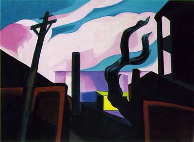 Oscar Bluemner Tons violets reproduction-de-tableau