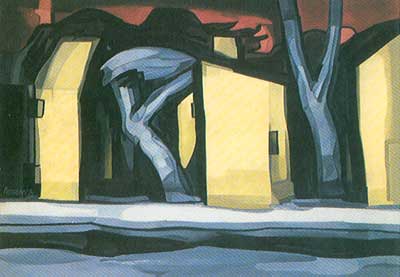 Oscar Bluemner Une situation en jaune reproduction-de-tableau