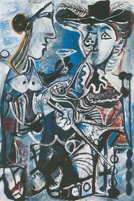 Pablo Picasso Le couple reproduction-de-tableau