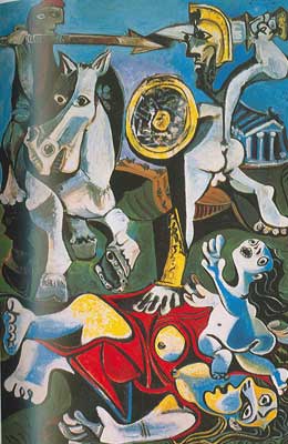 Pablo Picasso L'enlèvement des femmes Sabines reproduction-de-tableau